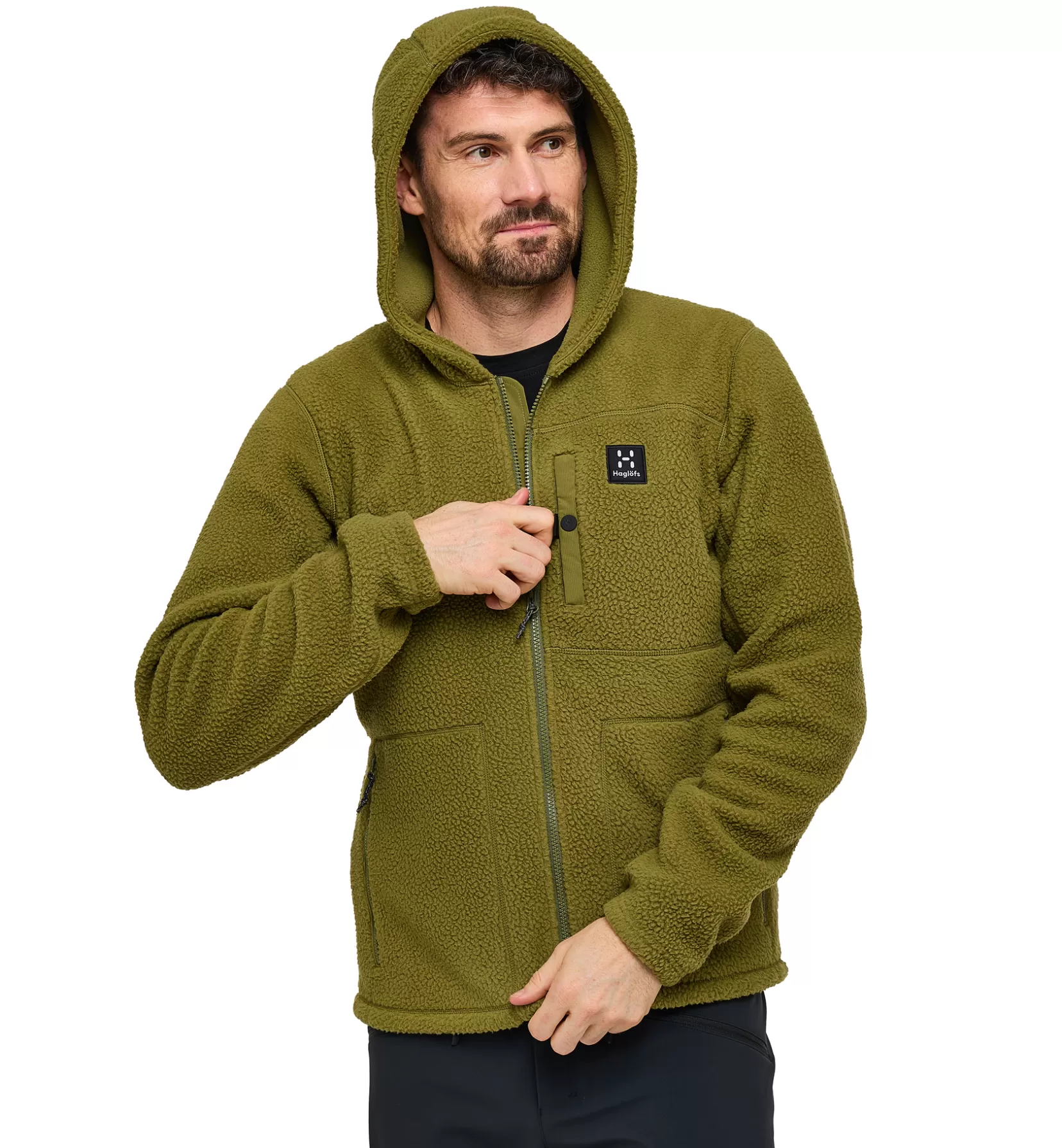 Store Malung Pile Hood Men Jackets | Fleece · Midlayers