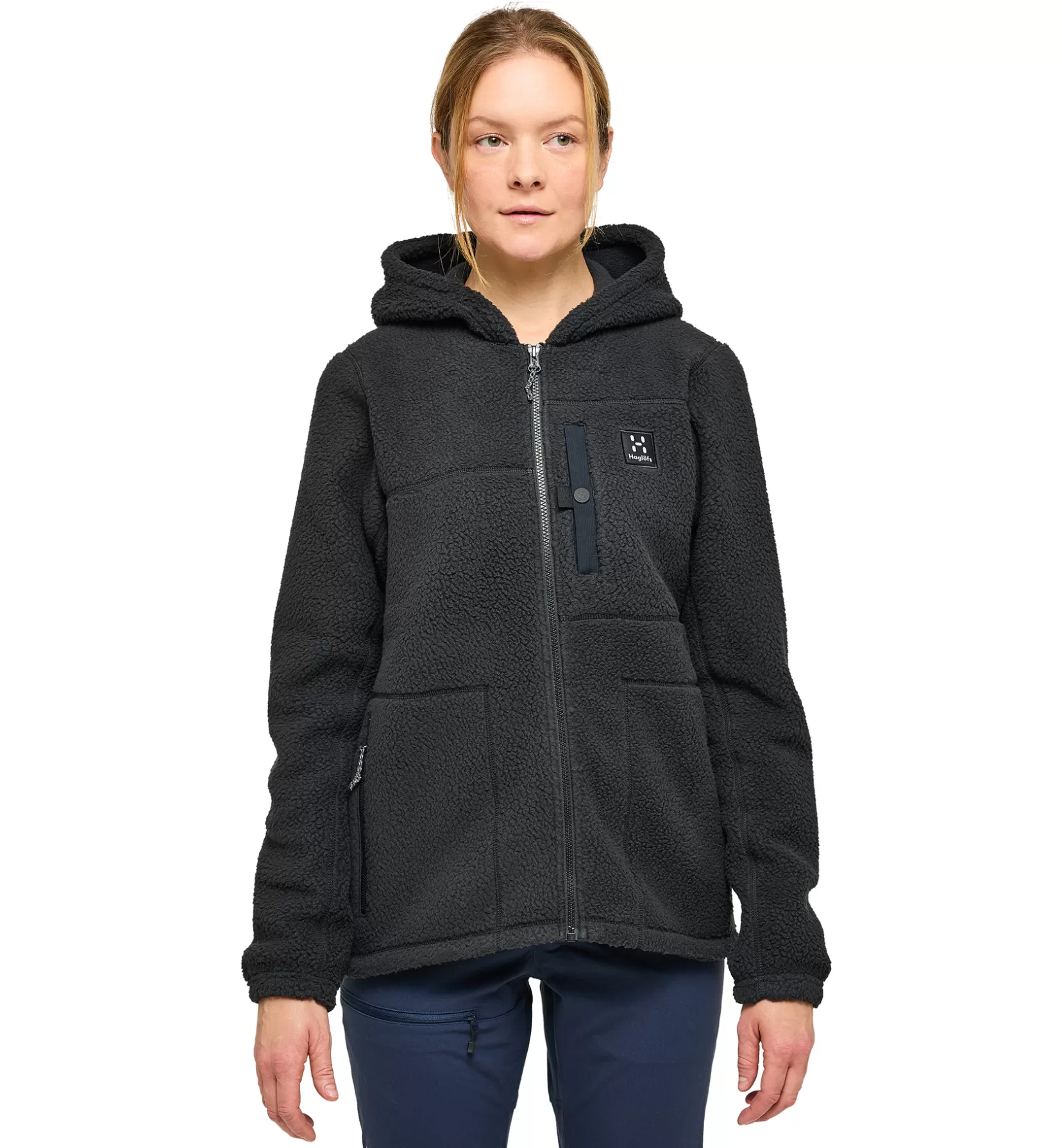 Shop Malung Pile Hood Women Women Lifestyle | Fleece · Midlayers